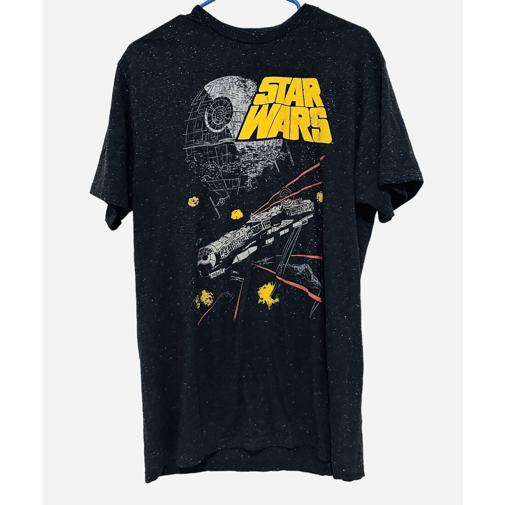 Star Wars SHIRT Millennium Falcon Death Star Battle Adult Large By Fifth Sun Use